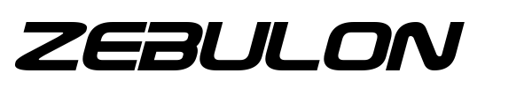 Zebulon font preview
